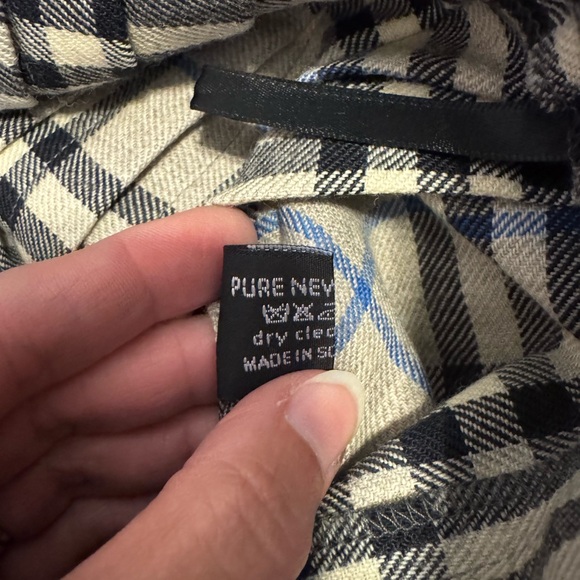 Burberry Checkered A-Line Skirt - Black, Gray, and Blue - Picture 8 of 8